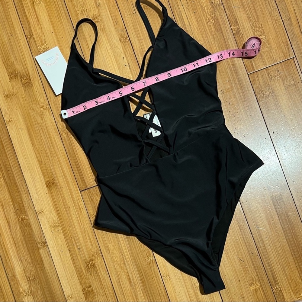 NWT Anthropologie x Dippin Daisy's Bliss One-Piece Swimsuit In Black Size XS - Picture 11 of 16